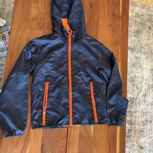 Champion C9 Boys Blue & Orange Zip Up Hooded Jacket Size Small (6-7)